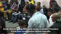 South Africa's ANC backs Zuma in reshuffle dispute