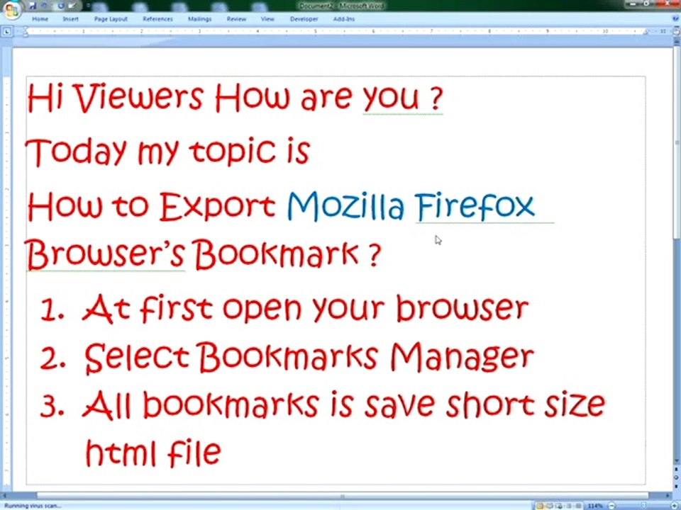 How to Backup   Export your Mozilla Firefox Bookmarks - the EASY way Export Process !