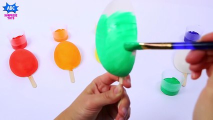 Learn Colors for Children Pain ise Eggs Finger Family Songs with Glitter Painting