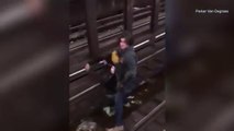 Il sauve un homme tombé sur les rails du métro de New York !