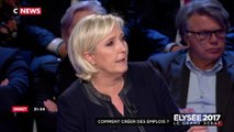 Débat : Emmanuel Macron attaque Marine Le Pen sur son père