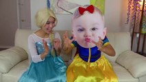 Frozen Elsa & Baby vs Cupcake Thief w_ Catbaby, rapunzel baby, joker family-BGQiCtrT