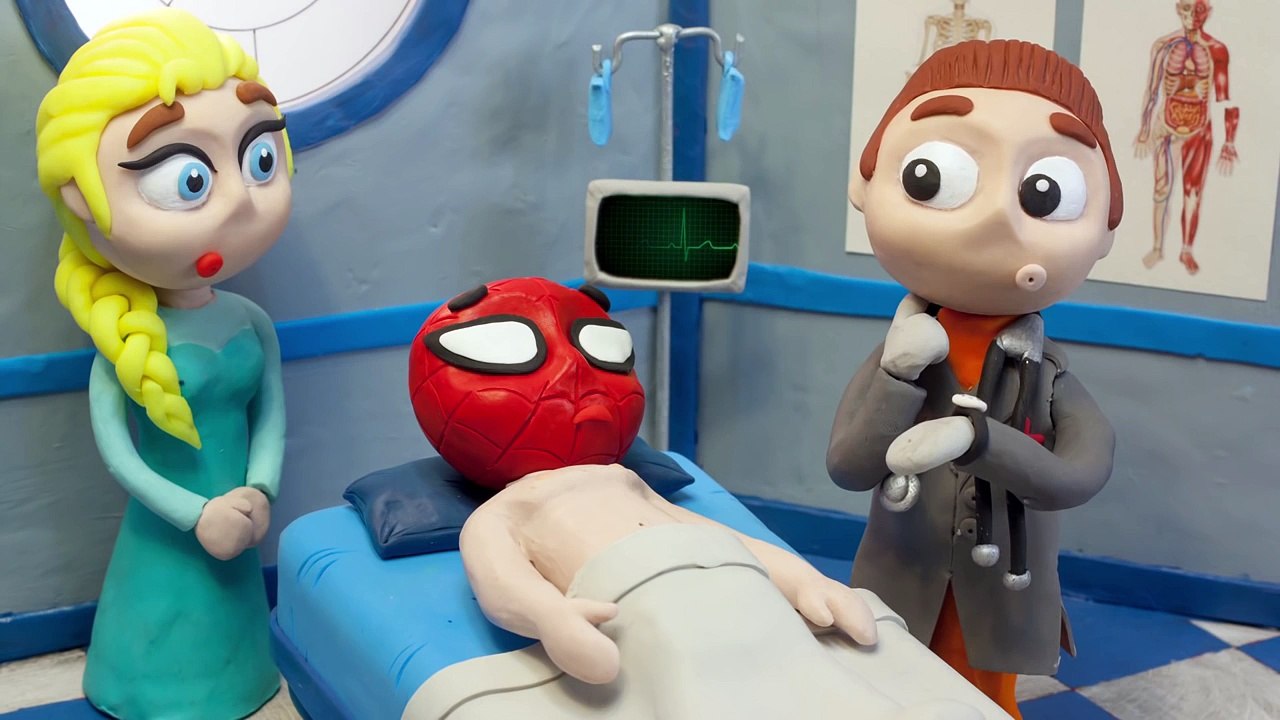 30 MIN STOP MOTION SUPERHERO COMPILATION Spiderman, Frozen Elsa, Hulk!  Frozen Play Doh Carton