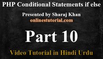 PHP Tutorial in Hindi Urdu 10 - PHP Conditional Statements 1/2