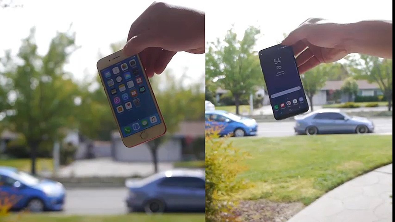 Bất ngờ với kết quả của màn tra tấn thả rơi Galaxy S8 và iPhone 7 Red