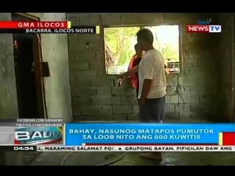 BP: Bahay sa Bacarra, Ilocos Norte, nasunog matapos pumutok sa loob nito ang 600 kwitis