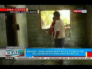 BP: Bahay sa Bacarra, Ilocos Norte, nasunog matapos pumutok sa loob nito ang 600 kwitis