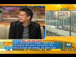 Hirit ni Mareng Winnie: Sen. Chiz Escudero on MRT/LRT fare hike | Unang Hirit