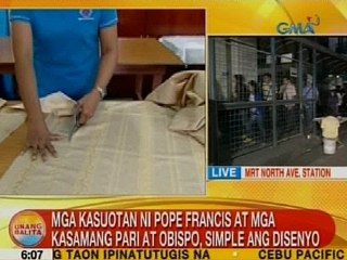 UB: Mga kasuotan ni Pope Francis at mga kasamang pari at obispo, simple ang disenyo