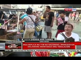 Mga replica ng Itim na Nazareno, iprinusisyon dalawang araw bago ang traslacion