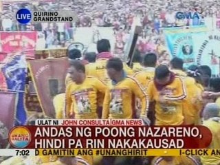 UB: Andas ng Poong Nazareno, hindi pa rin nakakausad
