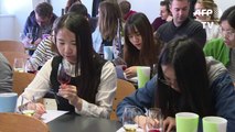 Chinese students learn the art of wine tasting in France