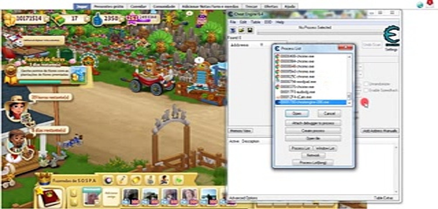 como saber se esta a usar o cheat engine correto no proprio navegador