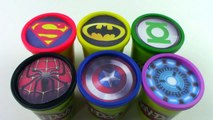 Learn Colors Play Doh Cups Modelling Clay Toys MARVEL AVENGERS, IRON MAN, CAPTAIN AMERICA, SPIDERMAN-Q75U7FcFr