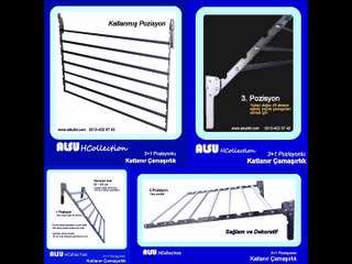 Paslanmaz metal malzemeden katlanir çamaşırlık