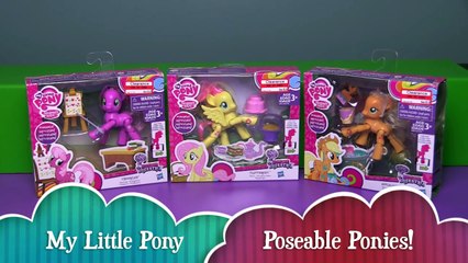 My Little Pony Fluttershy, Cheerilee, & Applejack Poseable Ponies _ Bin's Toy Bin-HWT_Uh_