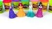 DIY Play Doh Glitter Disney Princess Dresses Magiclip Modeling Clay for Kids Elsa, Ariel-B