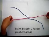 Scoubidou Anleitung einfach - Runde Knoten - Bänder Basteln _ flechten-MH