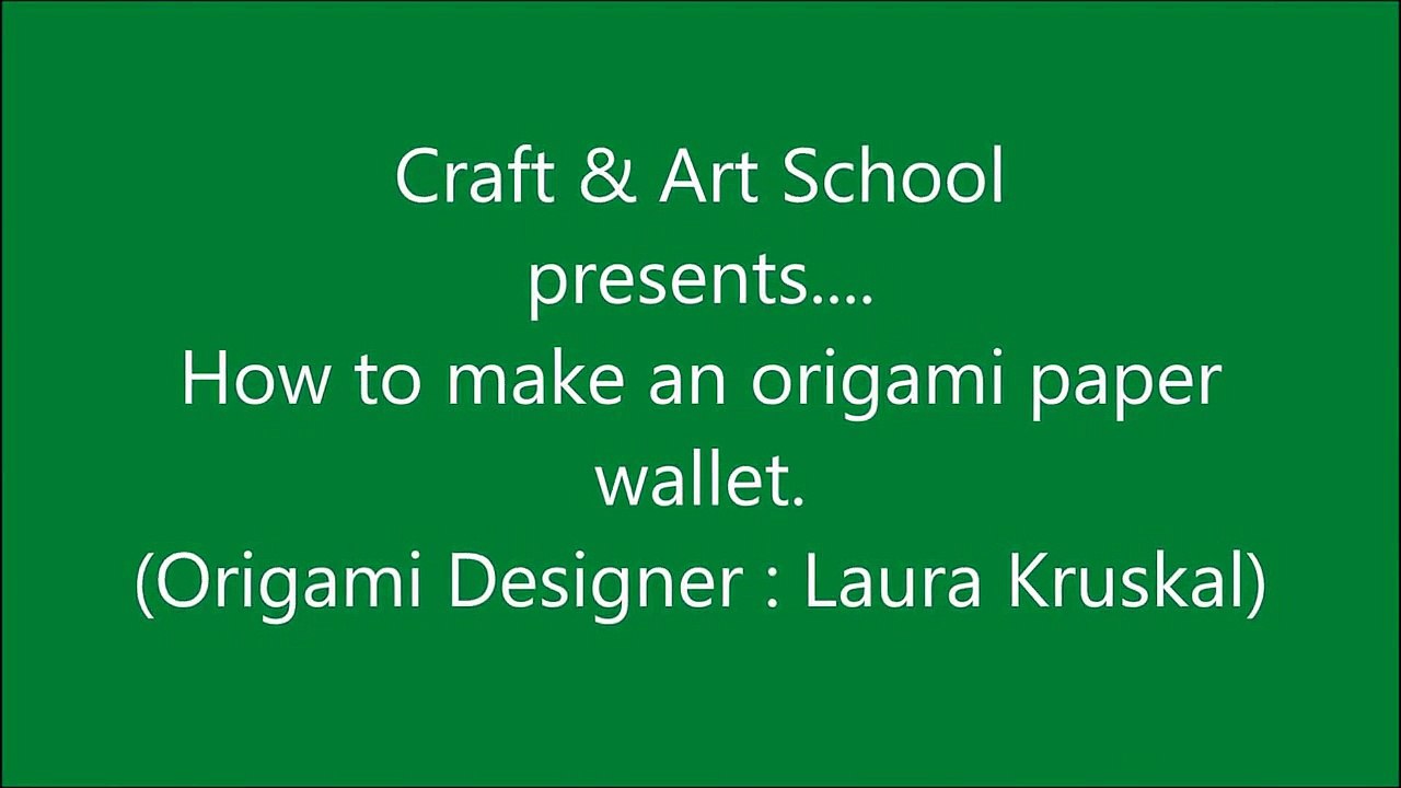 How to make origami paper wallet _ Origami _ Paper Folding Craft Videos & Tutorials.-iUn_Vr
