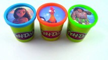 Learn Colors Modeling Clay DISNEY MOANA learn Colors Play Doh Cans Surprise Toys Modelling Clay-15gwIC