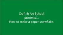 How to make simple & easy paper snowflake - 4 _ Kirigami _ Paper Cutting Craft Videos & Tutorials.-Sfy_X-