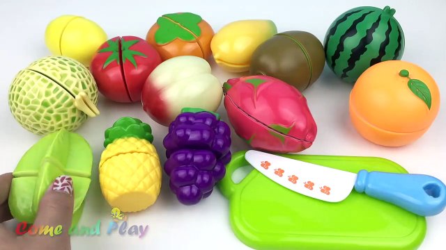 Toy Cutting Velcro Fruits Cooking Playset Food Toys Play Doh Cars Learn Colors Fun Learning Kids-U