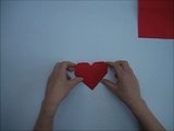 How to fold an origami heart - paper - simple - craft - paper work - hand work - folding instruction-v__C7