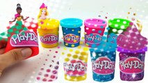 DIY How to Make Play Doh Tubs Modelling Clay Glitter Disney Princess Dresses Magiclip Modeling Clay-D_x
