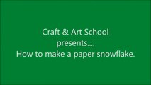 How to make simple & easy paper snowflake - 4 _ Kirigami _ Paper Cutting Craft Videos & Tutorials.-Sfy_X-4Ub