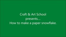 How to make simple & easy paper snowflake - 4 _ Kirigami _ Paper Cutting Craft Videos & Tutorials.-Sfy_