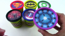 Learn Colors Play Doh Cups Modelling Clay Toys MARVEL AVENGERS, IRON MAN, CAPTAIN AMERICA, SPIDERMAN-Q75U7FcF