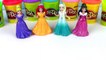 DIY Play Doh Glitter Disney Princess Dresses Magiclip Modeling Clay for Kids Elsa, Ariel-BZ1