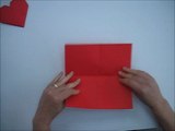 How to fold an origami heart - paper - simple - craft - paper work - hand work - folding instruction-v__