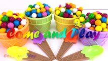 Gum ball Ice Cream Surprise Toys Disney Night Garden Pixar Cars MLP Learn Colors Play Doh Molds-ZmpMp