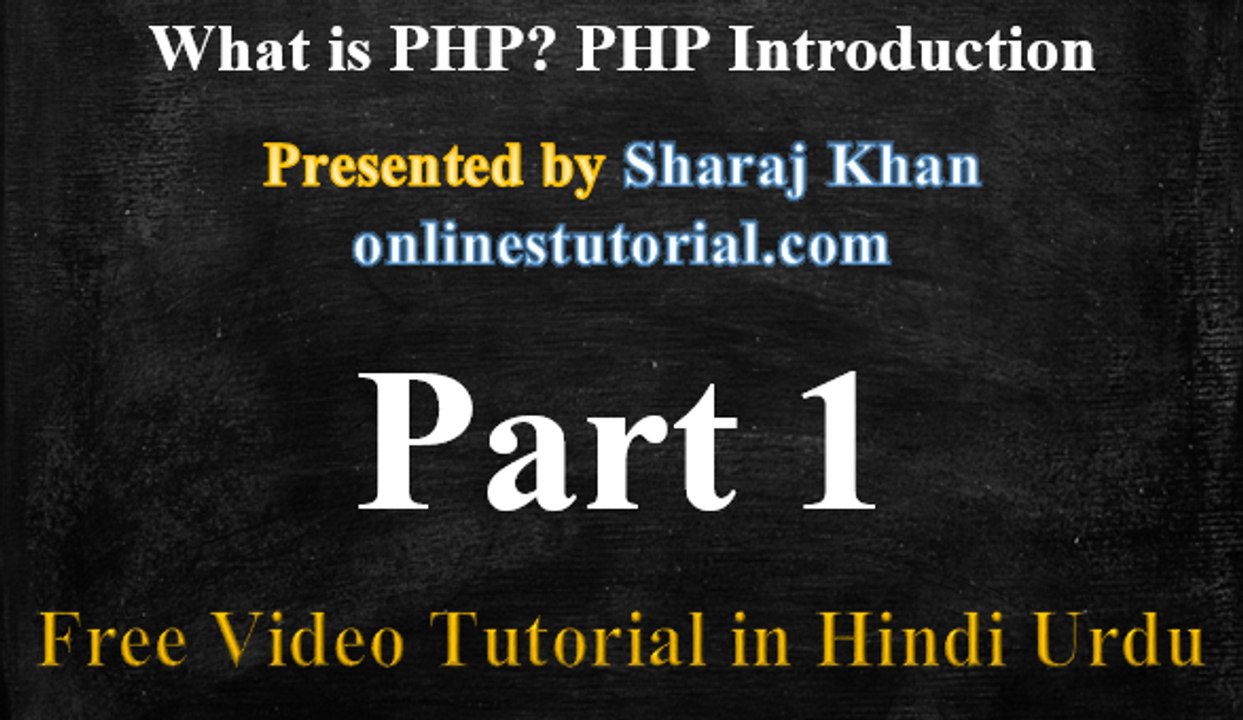 PHP Video Tutorial in Hindi Urdu 1 What is PHP? PHP Web Development Tutorial