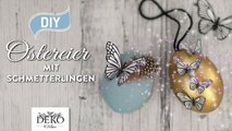 DIY - hübsche Ostereier mit Schmetterlingen und Blüten aus Papier basteln [How to] Deko Kitchen-ZHaB1Q