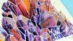 Painting with Watercolors & Q&A _ Crystal Cluster Painting With Watercolors _ Painting with mako-JDFY2pECk