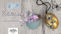 DIY - hübsche Ostereier mit Schmetterlingen und Blüten aus Papier basteln [How to] Deko Kitchen-ZHaB1QoLf