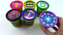 Learn Colors Play Doh Cups Modelling Clay Toys MARVEL AVENGERS, IRON MAN, CAPTAIN AMERICA, SPIDERMAN-Q75U7FcF