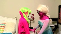 Spiderman vs Joker - Joker Girl Frozen Elsa Makeup Fail! w_ Pink Spidergirl, Princess Belle-zLOMIPF