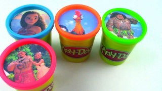 Learn Colors Modeling Clay DISNEY MOANA learn Colors Play Doh Cans Surprise Toys Modelling Clay-15gwICpOs