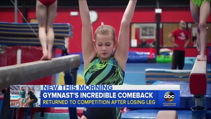 Une gymnaste très courageuse