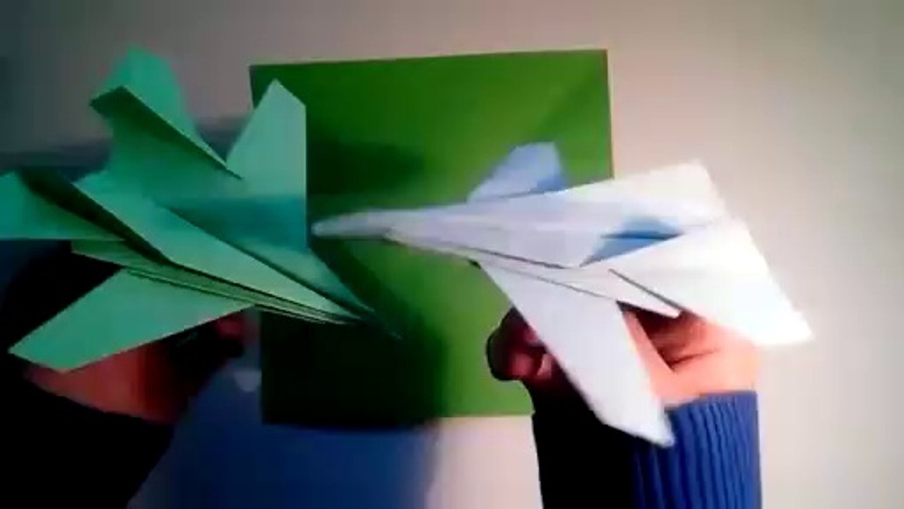 How To Make An Origami F14 Tomcat Fighter Jet Paper Airplane - Easy Paper Plane Origami Jet Fighter-DERm
