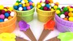Gum ball Ice Cream Surprise Toys Disney Night Garden Pixar Cars MLP Learn Colors Play Doh Molds-Zm