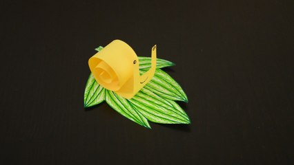Tuto papier : un escargot sur sa feuille