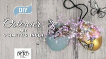 DIY - hübsche Ostereier mit Schmetterlingen und Blüten aus Papier basteln [How to] Deko Kitchen-ZHaB