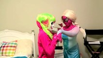 Spiderman vs Joker - Joker Girl Frozen Elsa Makeup Fail! w_ Pink Spidergirl, Princess Belle-zLOMIPFKj