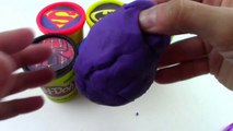 Learn Colors Play Doh Cups Modelling Clay Toys MARVEL AVENGERS, IRON MAN, CAPTAIN AMERICA, SPIDERMAN-Q7