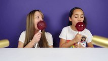 EXPERIMENT Glowing 1000 degree Knife VS Giant Chupa Chups Lollipops - School Supplies Toys-8CN