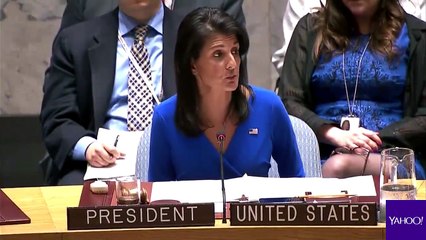 Nikki Haley shows pictures of children in Syrian chemical